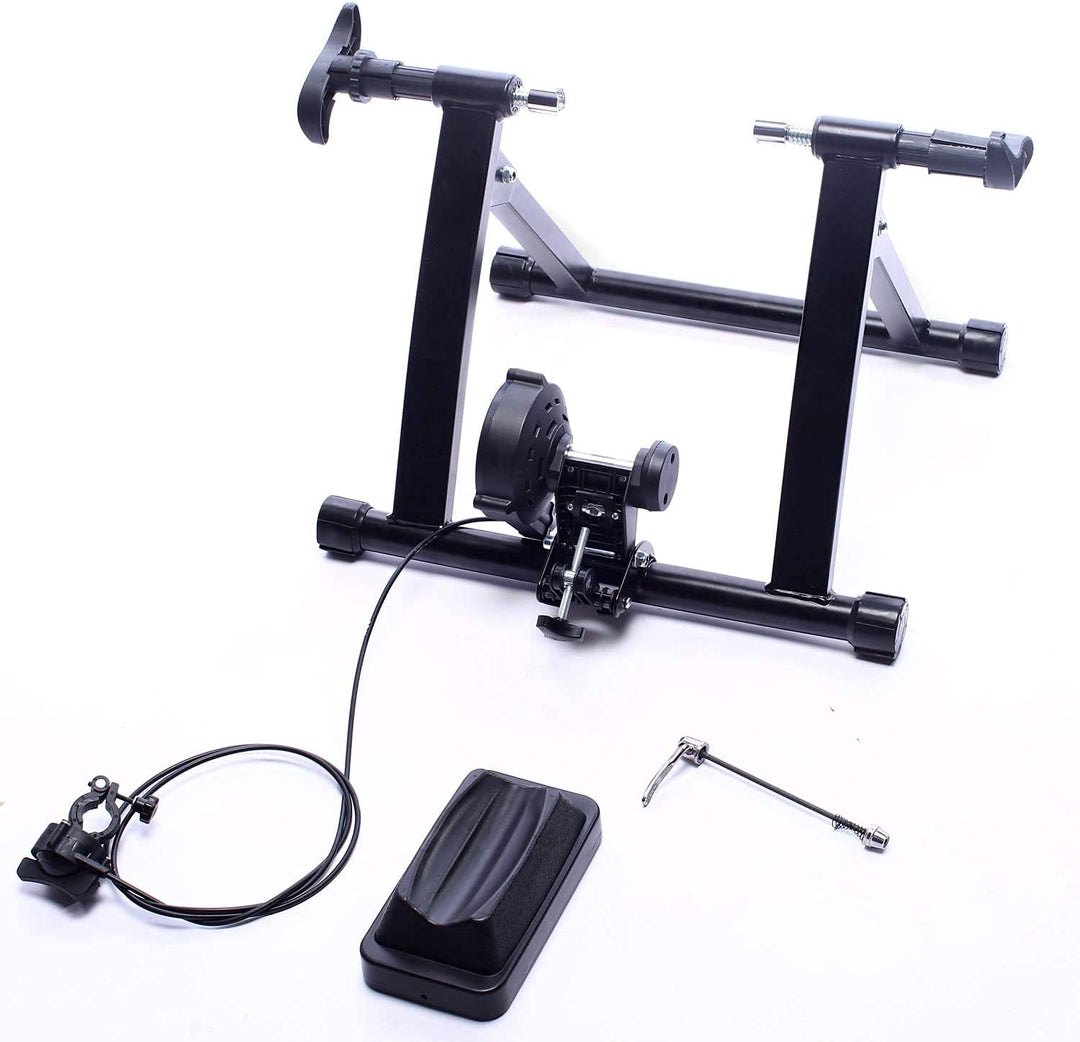 Bike Trainer Stand Steel Bicycle Exercise Magnetic Stand with Front Wheel Riser Block