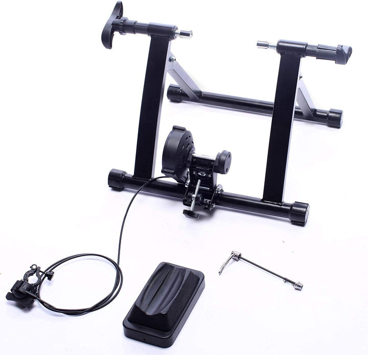 Bike Trainer Stand Steel Bicycle Exercise Magnetic Stand with Front Wheel Riser Block