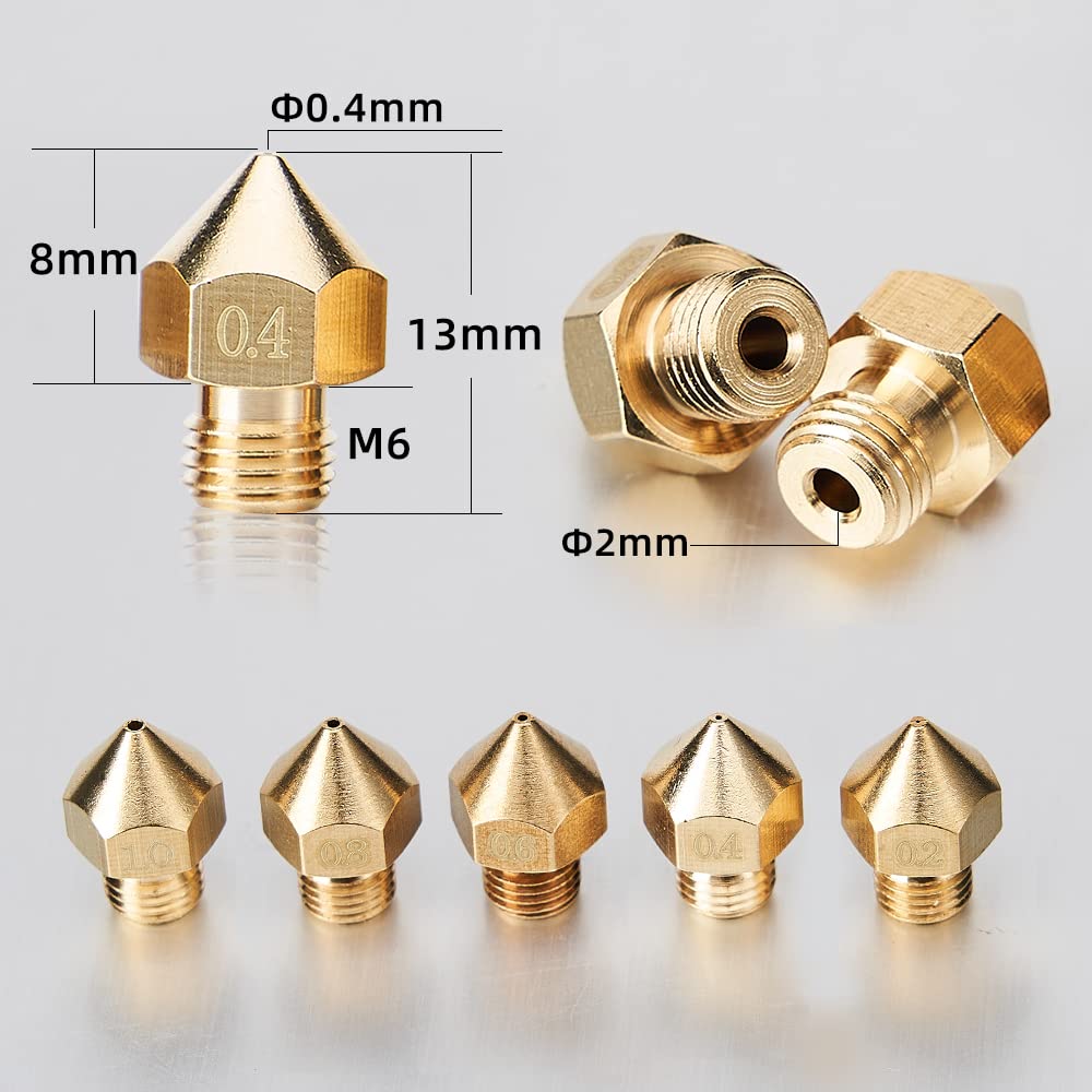 5Aplusreprap 18PCS CR10 Pro 3D Printer Nozzle Kit CR-10
