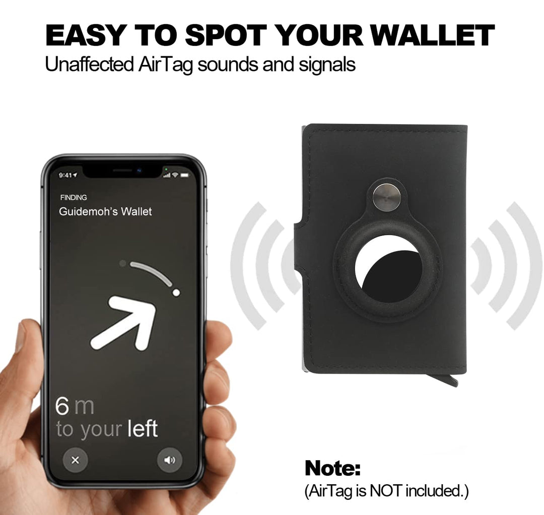 Guidemoh AirTag Wallet for Men,Slim RFID Mens Wallets W