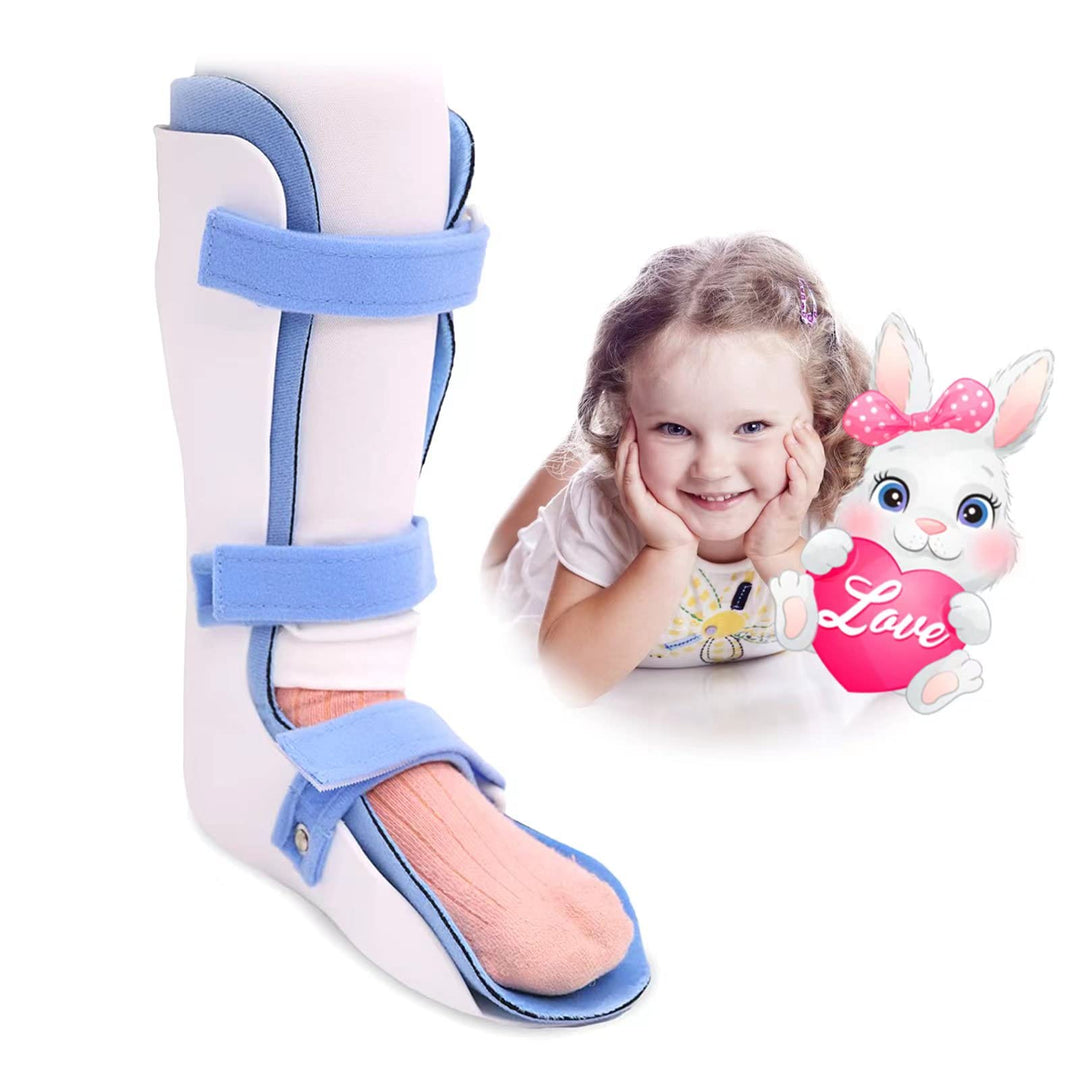 Kids AFO Drop Foot Brace for Children Toddler Ankle Foot Orthosis Pediatric AFO Night Splint Walking with Shoes or Sleeping (Large-Left)
