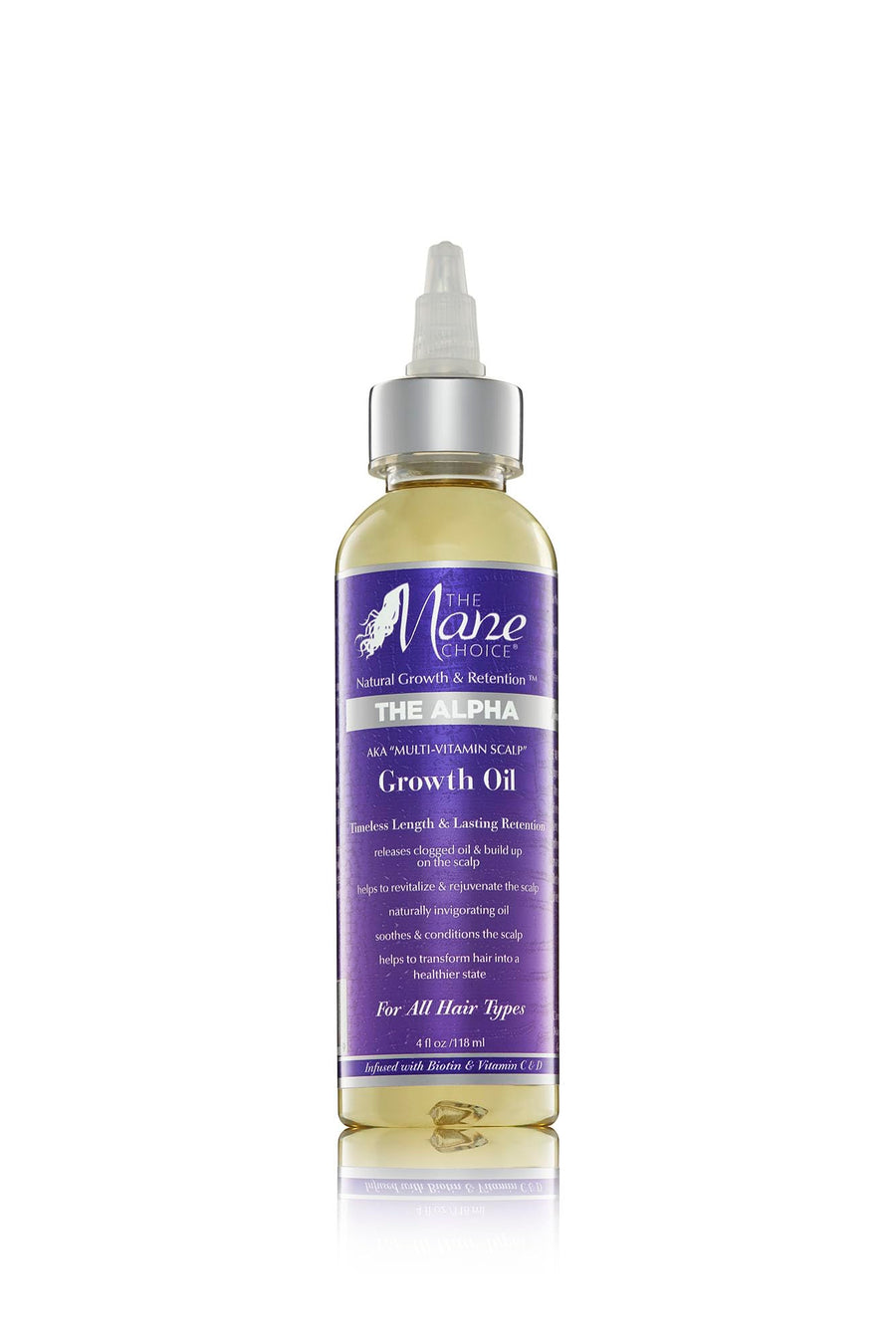 Alpha Multi-Vitamin Scalp Hair Growth Oil, 4 Fl Oz, 1 Pack, Nourishing Scalp Oil with Biotin, Vitamin C, Rosemary, Rice Extract, Jojoba, Tea Tree & Castor Oil, Lightweight & Non-Greasy