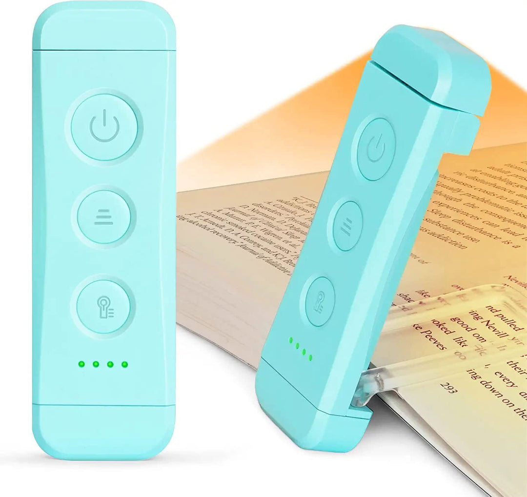 USB Rechargeable Book Light for Reading in Bed, Portable Clip-on LED Reading Light, 3 Amber Colors &amp; 5 Brightness Dimmable, Compact &amp; Long Lasting, Perfect for Book Lovers, Kids
