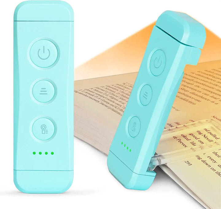 USB Rechargeable Book Light for Reading in Bed, Portable Clip-on LED Reading Light, 3 Amber Colors &amp; 5 Brightness Dimmable, Compact &amp; Long Lasting, Perfect for Book Lovers, Kids