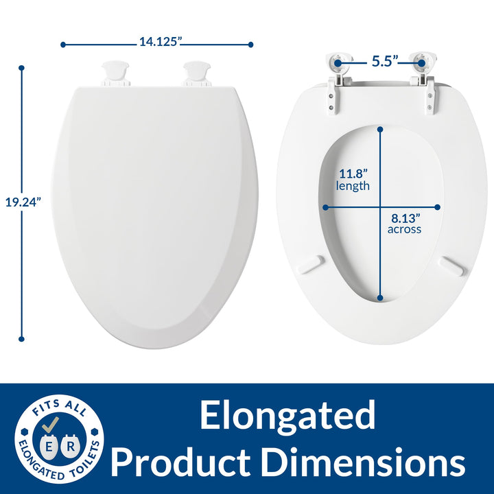 1500EC 063 1500EC063 Toilet Seat, 1 Pack Elongated, Venetian Pink