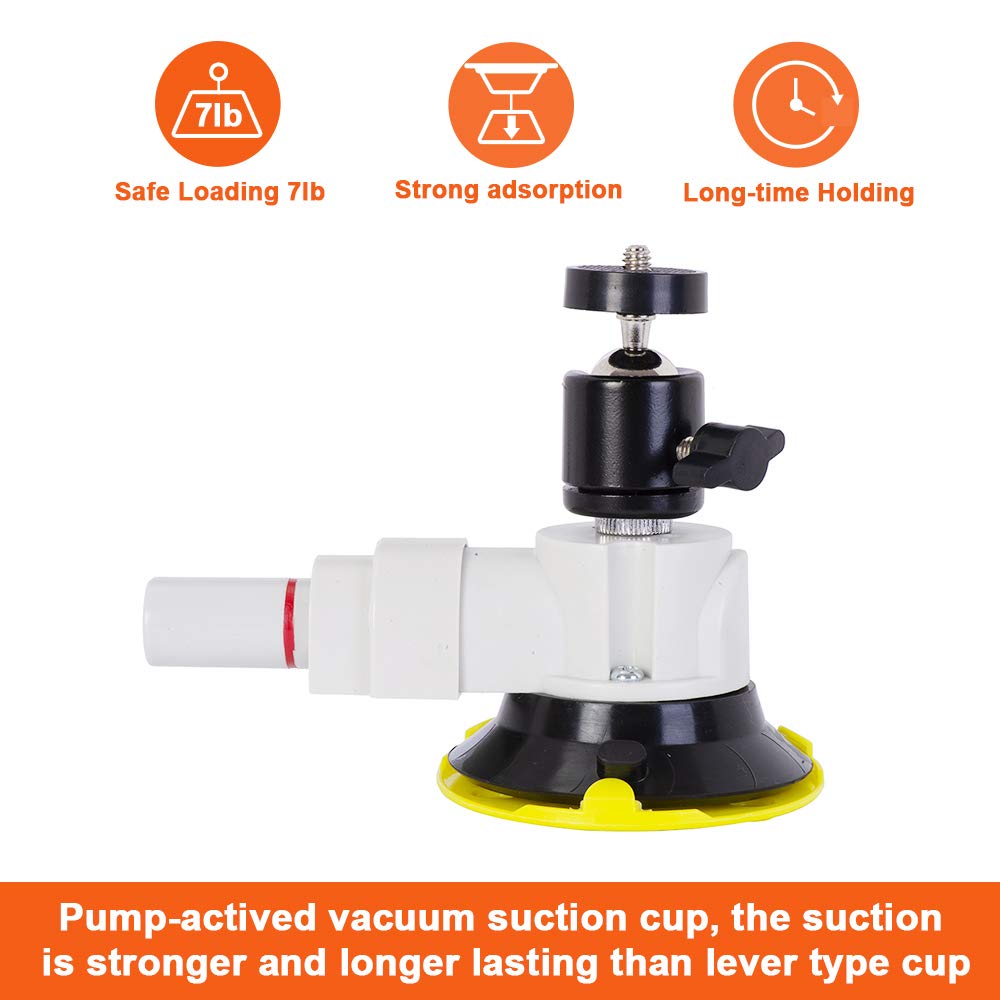 IMT 4.5 Suction Cup Camera Mount with 360 Ball Head, Ai