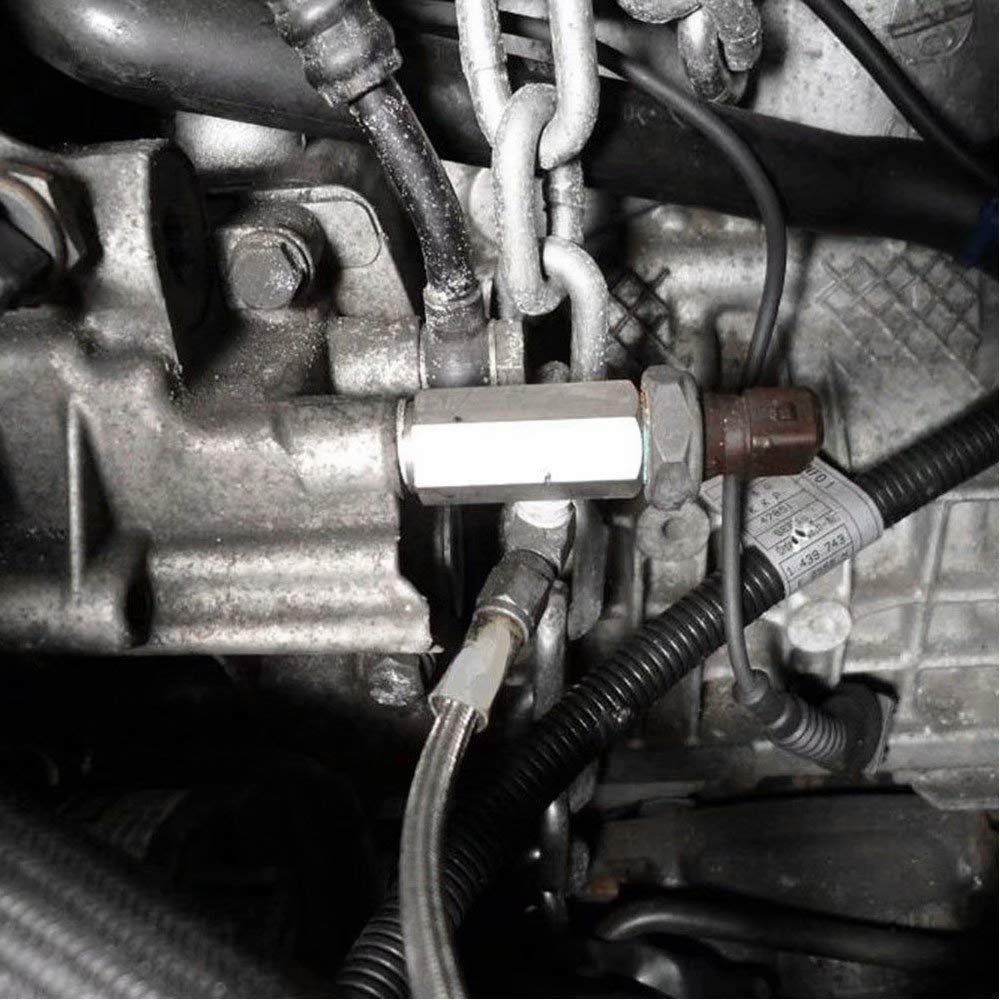 Stainless Steel 1/8 NPT Tee Oil Pressure Sensor Adapter, Fitting Pressure Switch Gauge Turbo Supply Feed line Connector for Most Cars SUVs Trucks