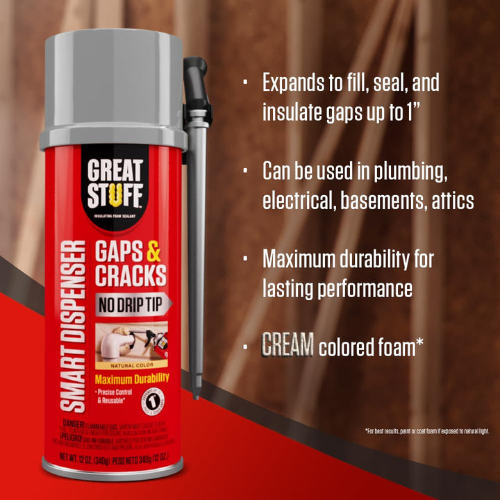 99108824 Smart Dispenser Gaps &amp; Cracks, Cream, 12 Ounce