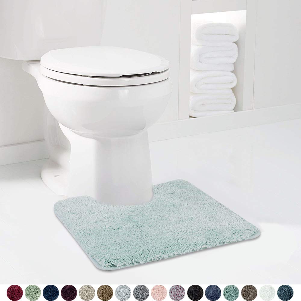 Shaggy 2 Piece Bath Rug Sets (Taupe Grey) 20 x 24 U Shape Contour Rug &amp; 20 x 32 Bathroom Rug Machine Wash/Dry Bath Mats for Bathroom Plush Absorbent Bathroom Rugs and Mats Set Non Slip