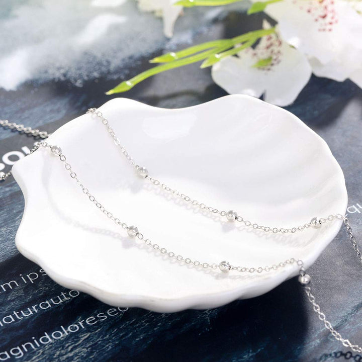 Boho Waist Chain Simple Belly Chains Summer Beach Body Accessories Jewelry for Women and Girls (Silver)