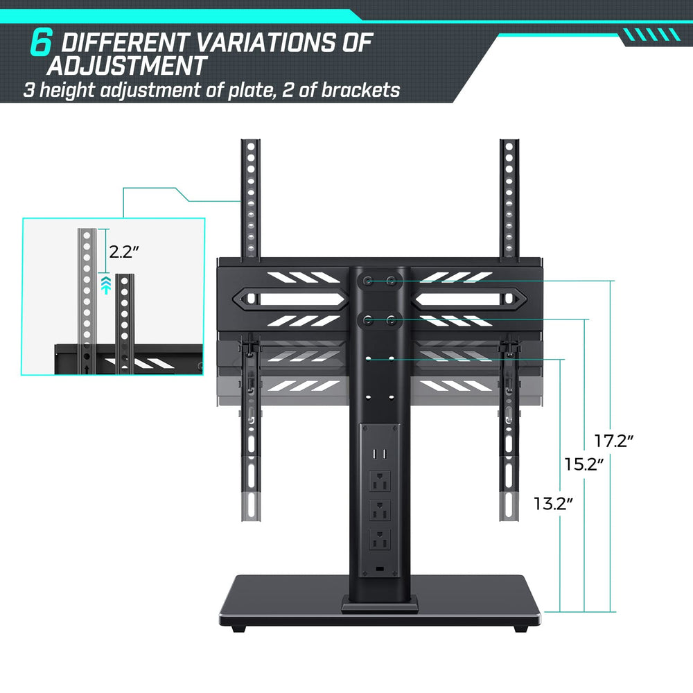 Greenstell TV Stand with Power Outlet, Universal TV Mou