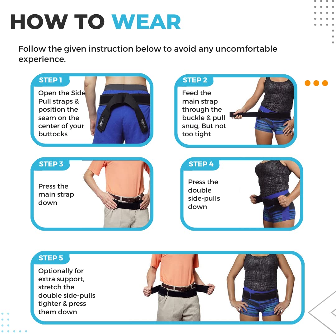 GNR Backwonder Sacroiliac Low Back Support Belt - Medium 34-40 Hips