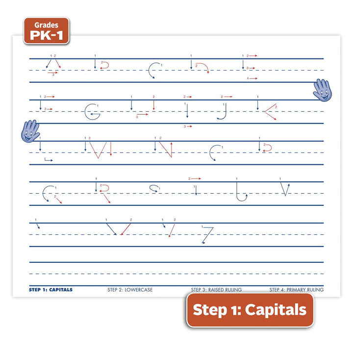 See and Feel Learn to Letter w/Guidelines, 40 Sheets Per Book, PK-1, 10 x 8, White