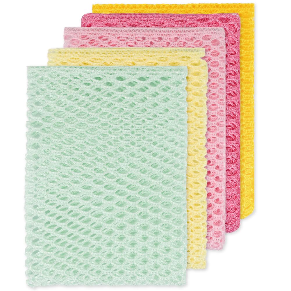Olivia tree 5PCS Innovative Dish Washing Net Cloths,Sco