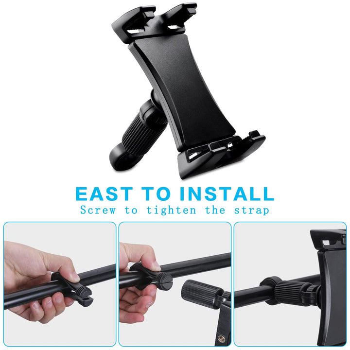 Tablet Mounts for Microphone Stands, Microphone Tablet Holder, Mic Music Stand for iPad, iPad Pro, iPad Air, iPad Mini, 2, 3, iPhone, Smartphone 4.7-12.9 Tablets