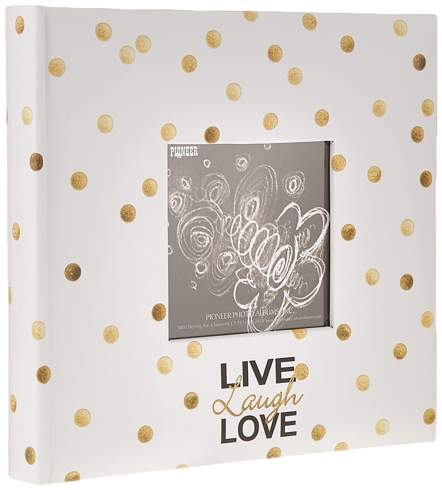 Pioneer Photo Albums Golden Dots Live Laugh Love 200 pk