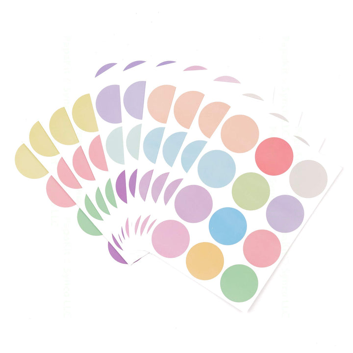 Large Round Polka Dot Confetti Wall Decal Baby Nursery Child Kid Boy Girl Bedroom Home Decor | Creative Art Design Pattern | Safe Removable Adhesive (Pastel Rainbow, 2 Inches x 120 Pieces)