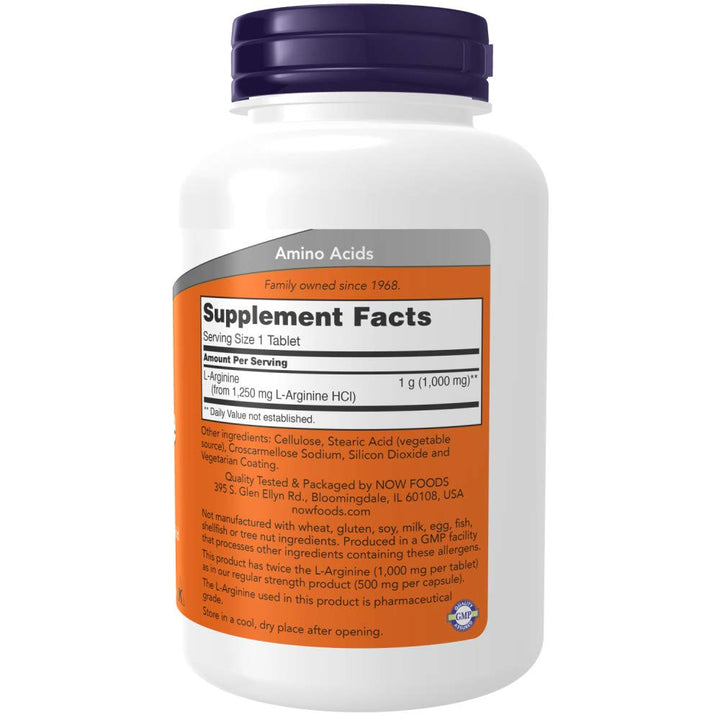 NOW Foods Supplements, L-Arginine 1,000 mg, Nitric Oxid