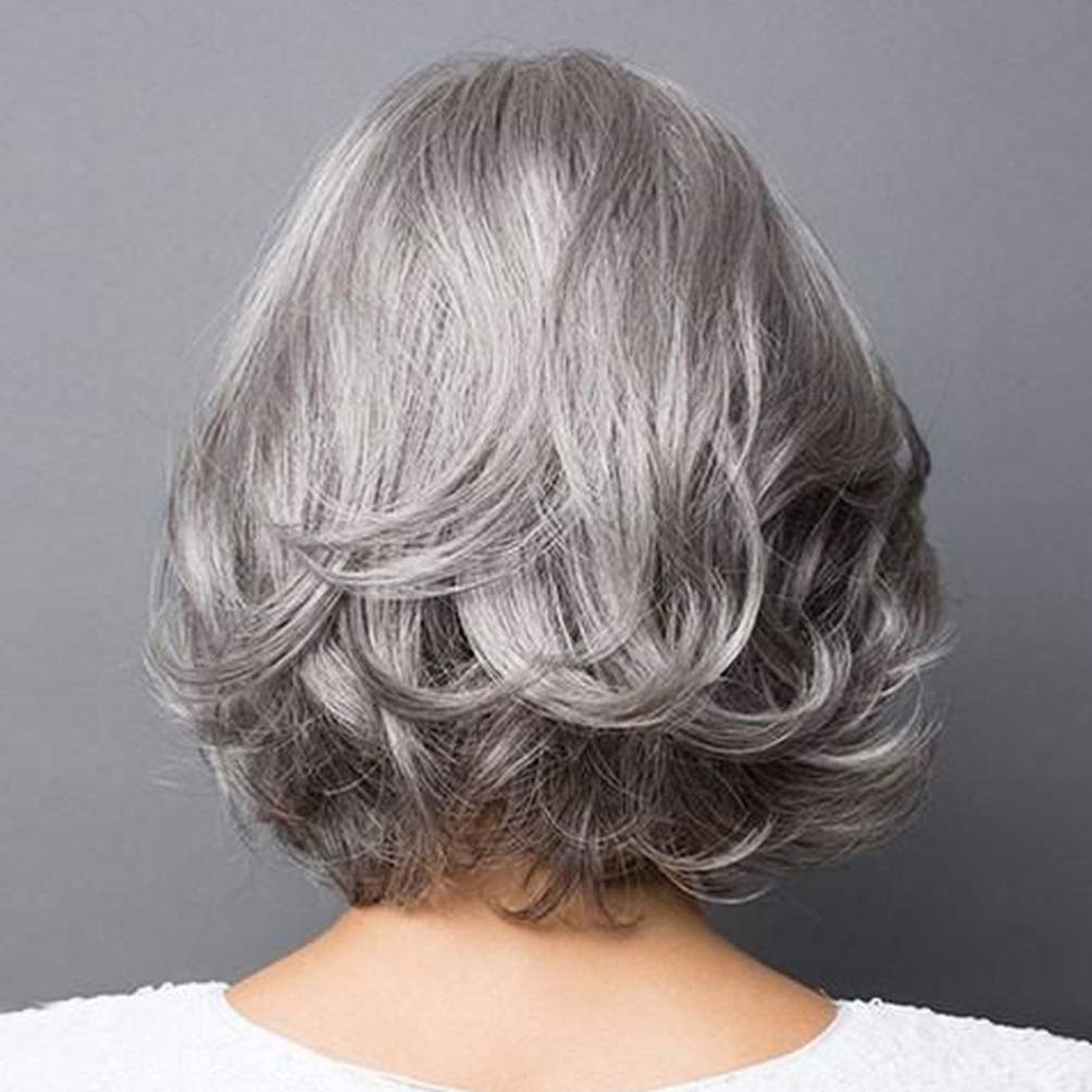 SOLUSTRE Short Curl Wave Hair Wig Fashion Haircut Wigs 