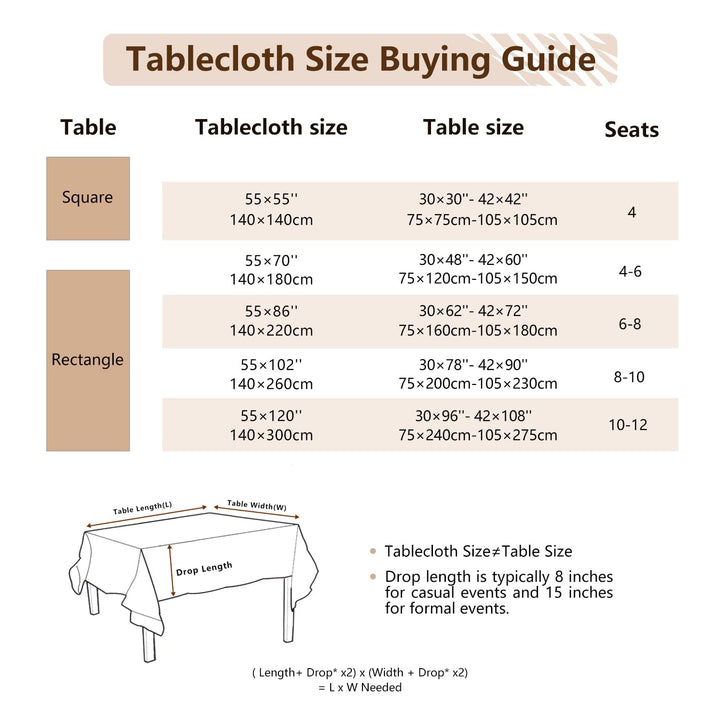 Laolitou Rustic Tablecloth Cotton Linen Waterproof Tabl