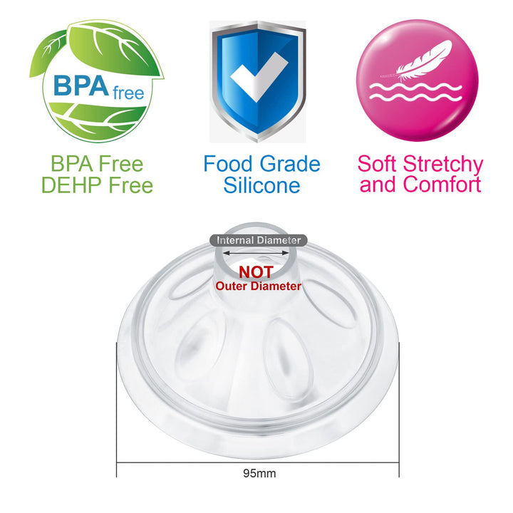 Begical 1pc Flange Cushion Insert 18mm Compatible with Spectra 28mm Flange Breast Pump Shield to Reduce Nipple Tunnel Down to 18mm; Petal Cushion Pad Replace Flange Insert Improved Comfort and Fit