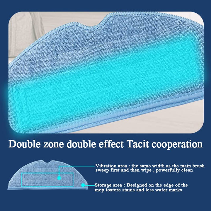 5PCS Mop Cloth Pad for Xiaomi Roborock S8 / S7 T7S T7s Plus Reusable Hard Floor Cloth Wet Replacement Microfiber Soft Pad Accessories
