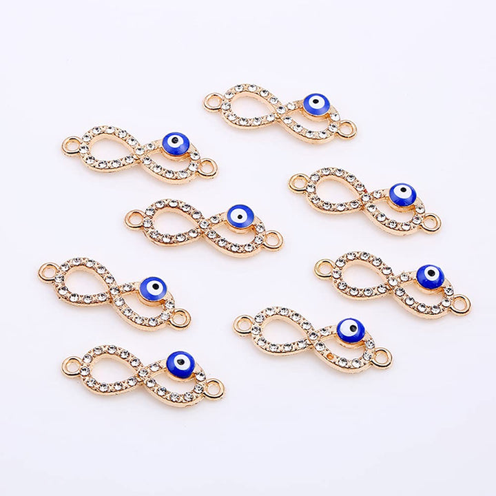 Evil Eyes Connector Charms, 30Pcs Infinity Symbol Rhine