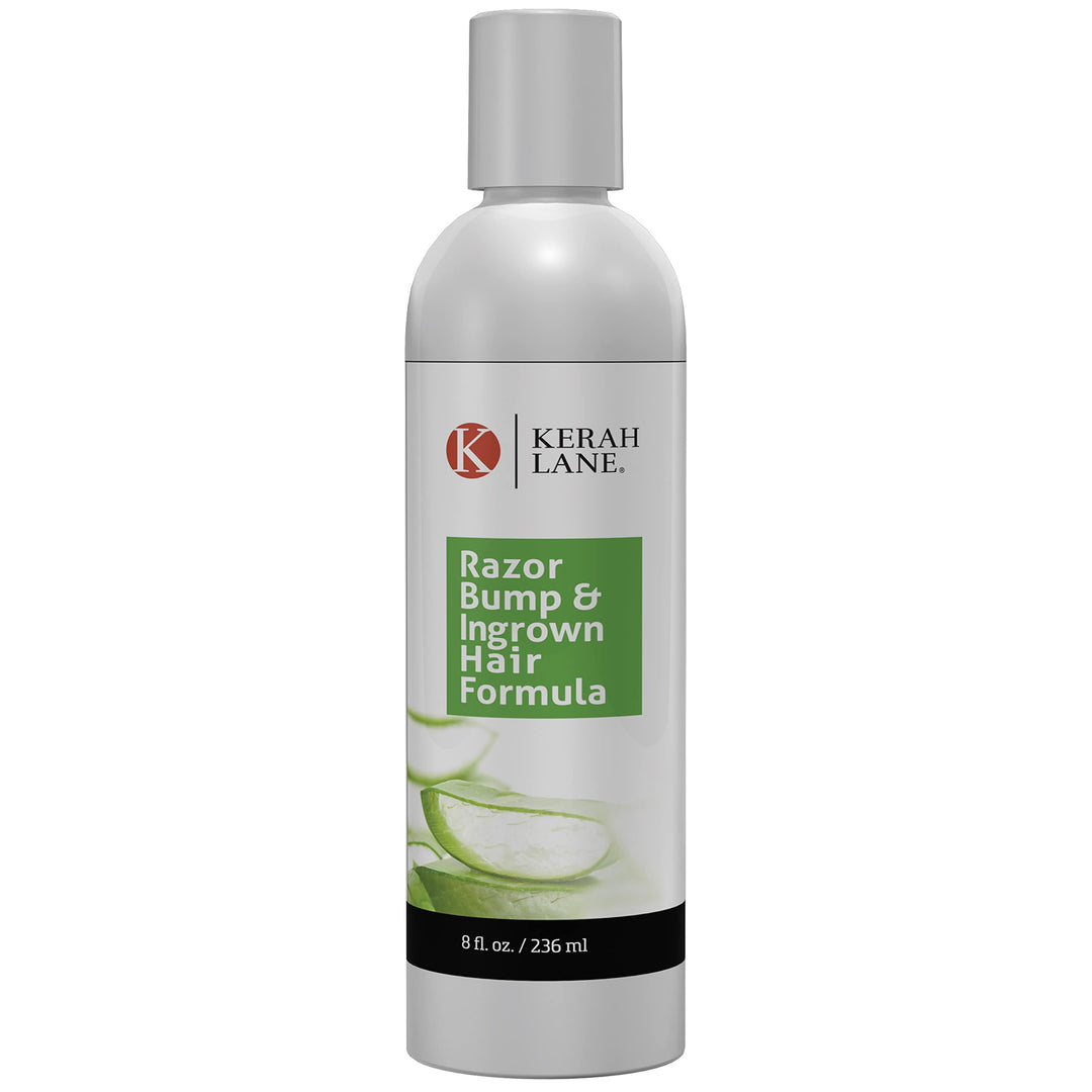 Razor Bump &amp; Ingrown Hair Formula for Women, Men - 8oz Serum Treatment for After Shave Burn, Skin Irritation from Waxing, Shaving, Electrolysis, Laser Hair Removal, 8 Oz