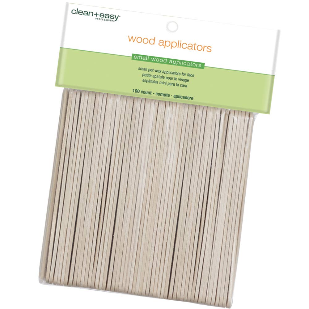 Clean Plus Easy Face Wood Applicator Spatula, Small, 100 Count