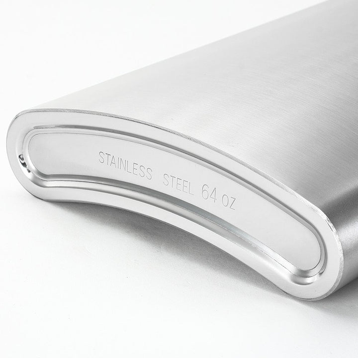 YWQ 64 oz Classic Style Stainless Steel Liquor Whiskey 
