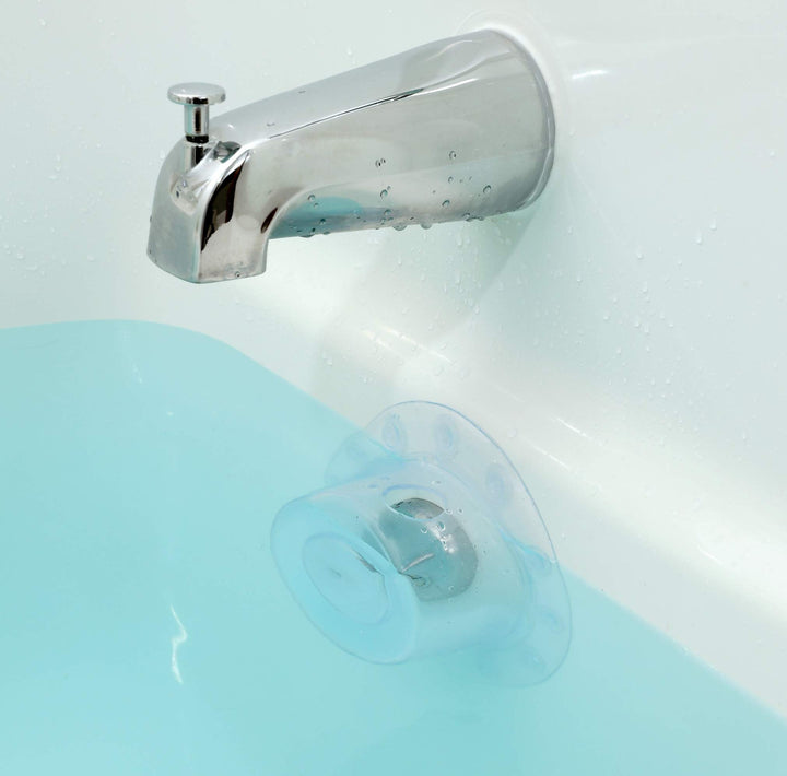 Bottomless Bath | Overflow Drain Cover for Tub | Best Gifts for Mom, Spa &amp; Bath Accessories | Drain Block, Water Stopper Plug | Bath Essentials for Women | 4 Diameter, Clear