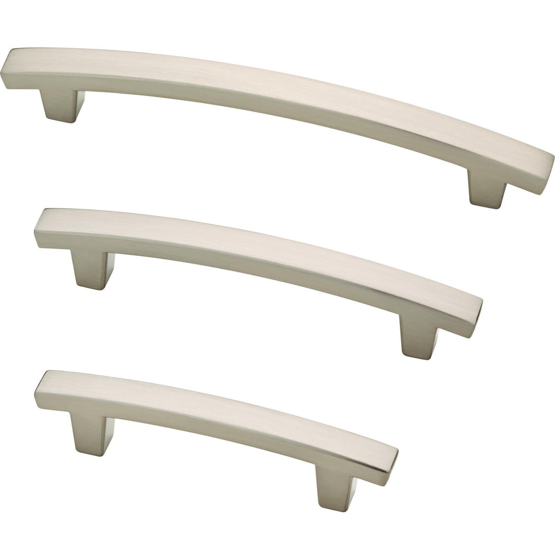 P29519K-SN-B Pierce Kitchen or Furniture Cabinet Hardware Drawer Handle Pull, 3 (76mm), Satin Nickel, 10 Count