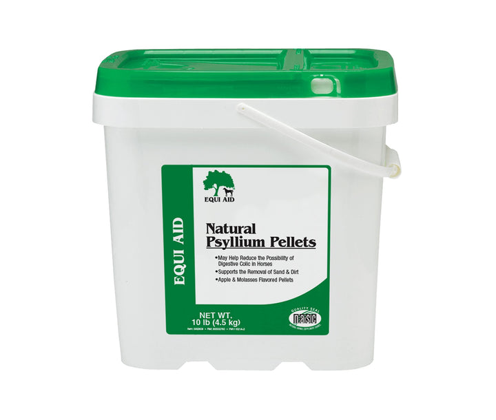 Farnam Equi Aid Natural Horse Psyllium Pellets Supplement, Supports Removal of Sand & Dirt From the Ventral Colon, 10 Pounds, 32 Scoops