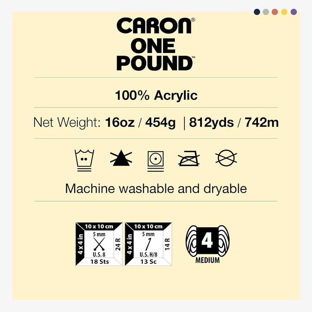 29401010562 One Pound Solids Yarn, 16oz, Gauge 4 Medium, 100% Acrylic - Claret- For Crochet, Knitting & Crafting ( 1 Piece )