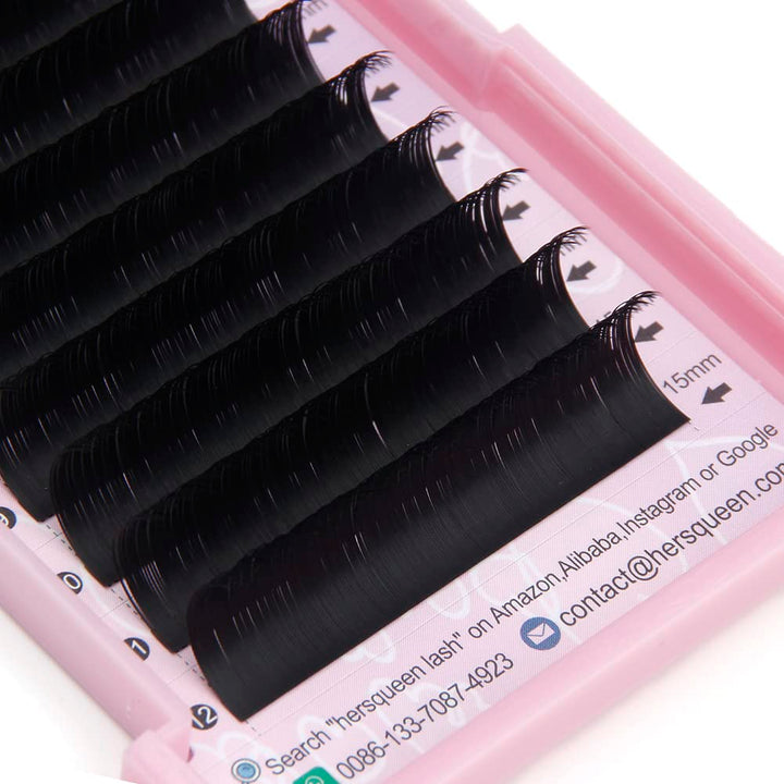 0.15-C, 13Mm Length: 15 Ellipse Eyelash Extensions Matte Black Flat Lashes Cashmere Faux Mink Individual Eyelash Extensions Ellipse Lash C Curl D Curl Faux Mink Volume Semi Perma