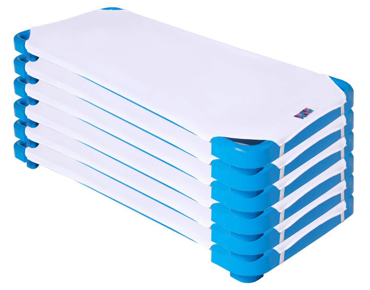 White Microfiber Cot Sheets for Preschool or Daycare, Elastic Loops for Extra Security, Super Soft and Durable (Standard Cot Sheet 23 x 52, 6-Pack)