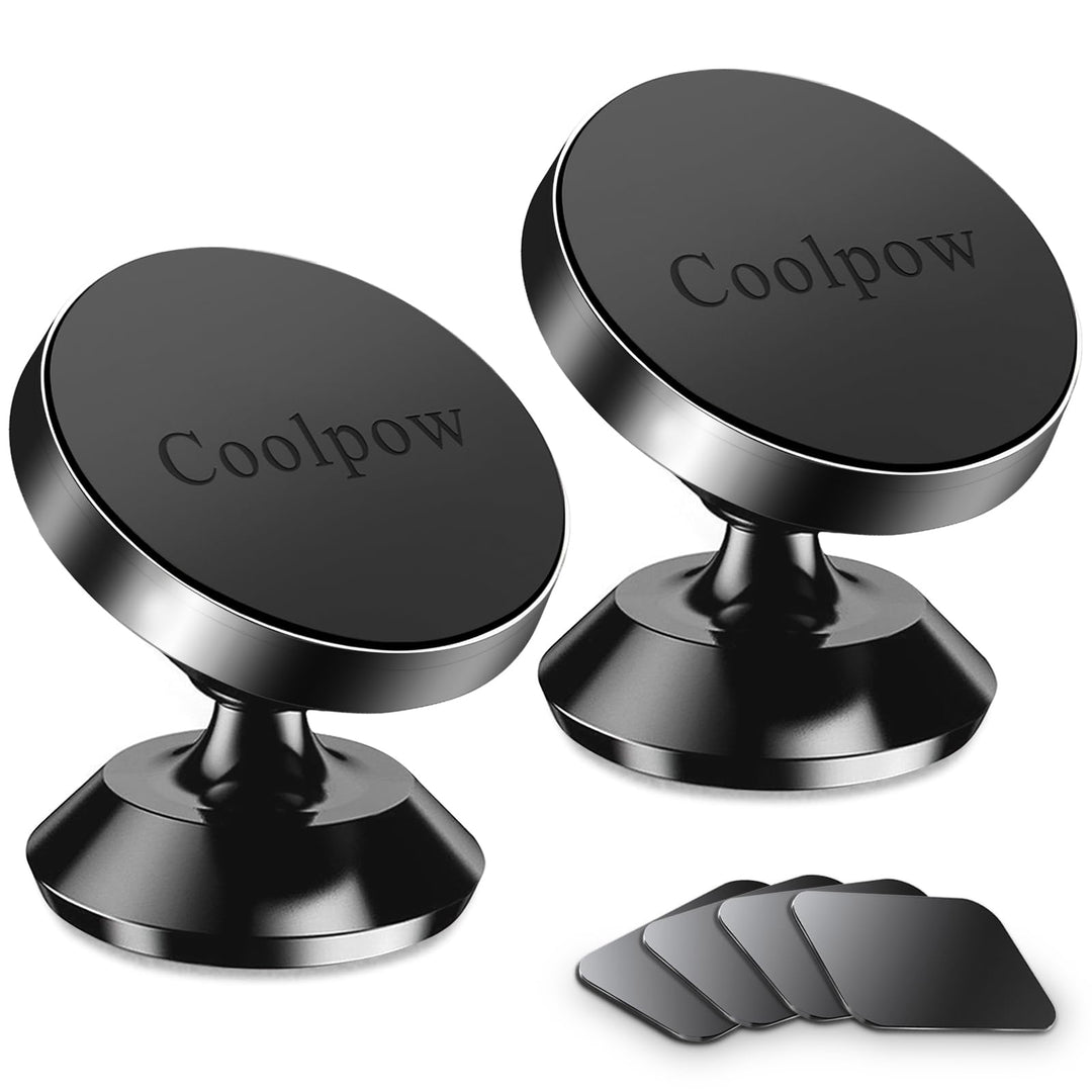 2-Pack Magnetic Phone Holder for Car Phone Holder MountStrong Magnet Phone Mount for Car Mount for iPhone Magnetic Car Phone Holder4 Plate Cell Phone Holders for Your Car Accessories
