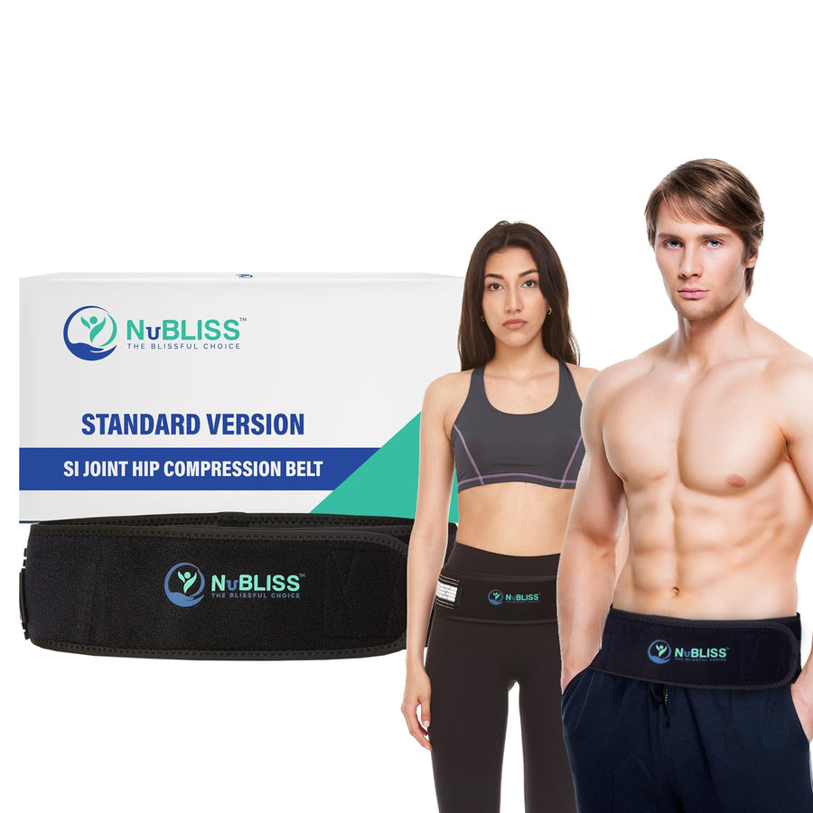 SI Joint Hip Compression Belt - Sacroiliac Support, Pain Relief for Sciatica, Pelvic, Hip, Lower Back & Nerve Pain- Adjustable Non-Slip Leg Stabilizer Brace- Unisex- Comfortable & Durable Material
