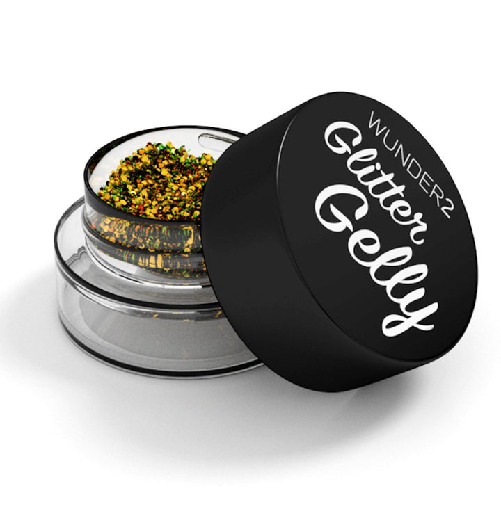GLITTER GELLY Long Lasting Glitter Gel - Face, Eye and Body Glitter Makeup, Citrine Color