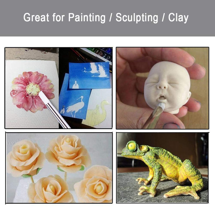 10pcs Nail Art Gel Carving Pen Acrylic Dotting Tool Nail Silicone Brushes set Pottery Clay Sculpting Tools