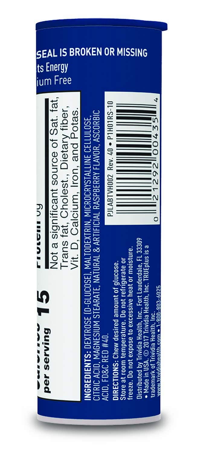 Nipro Trueplus Glucose Tablets for Hypoglycemia (Raspbe
