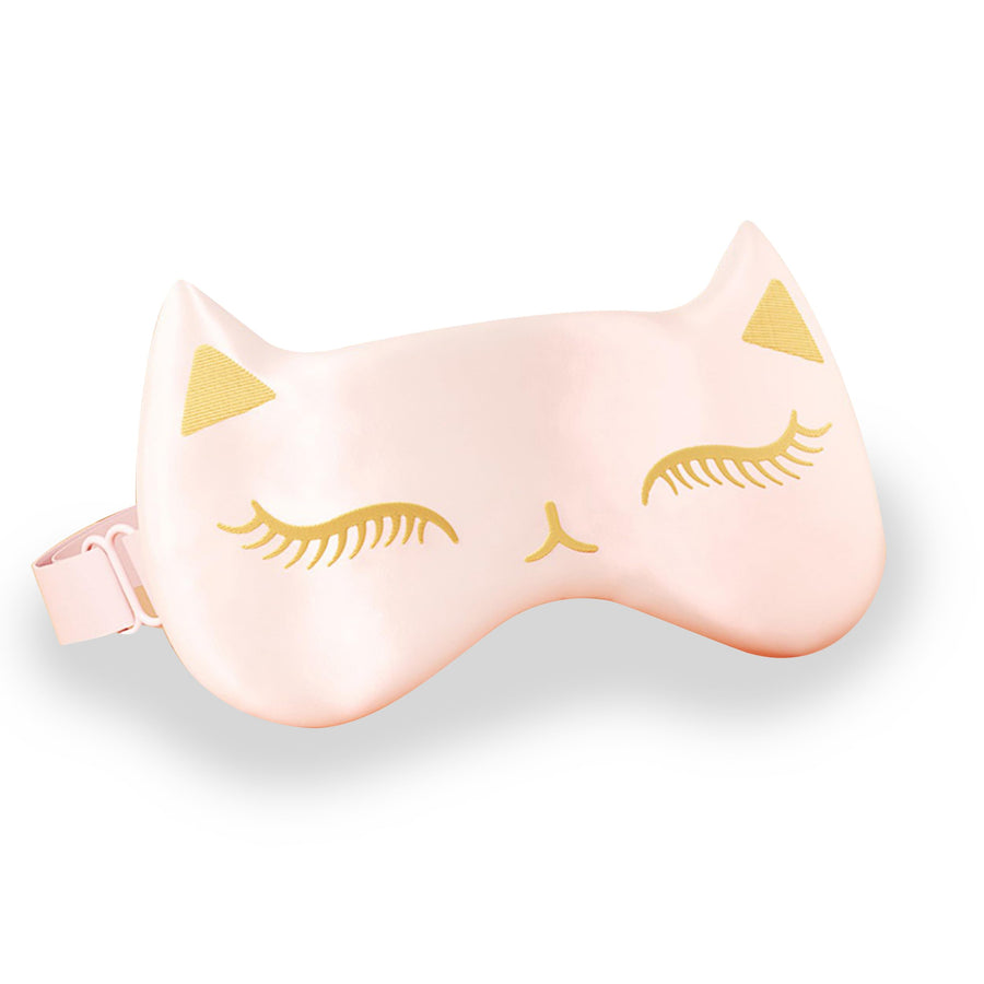 Cat Eye Mask Natural Silk Sleep Mask by Drizzle Smooth 