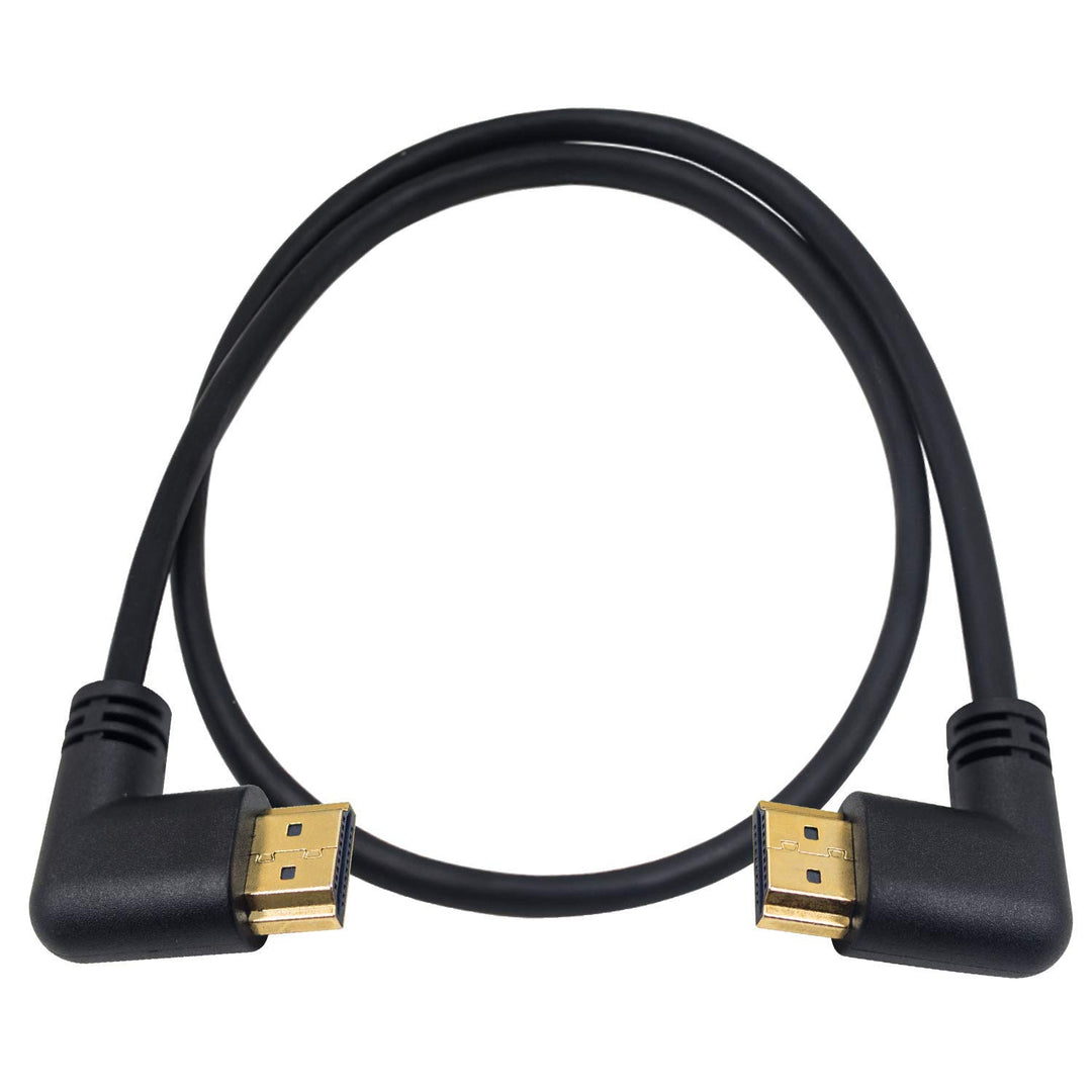 Poyiccot 90 Degree HDMI 2.0 Male to Male Cable, 1.5Ft /