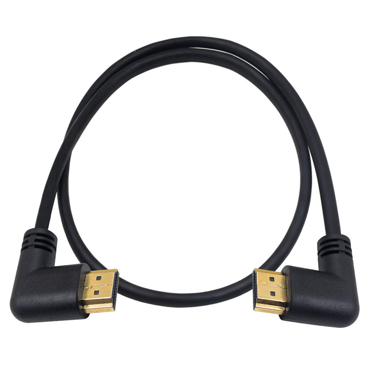 Poyiccot 90 Degree HDMI 2.0 Male to Male Cable, 1.5Ft /