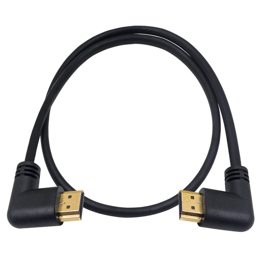 Poyiccot 90 Degree HDMI 2.0 Male to Male Cable, 1.5Ft /