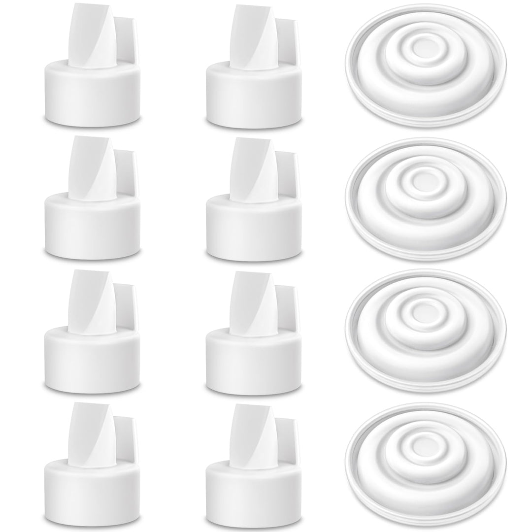 [12-Count] Pump Parts Compatible with Spectra S1, S2 and 9 Plus, Incl 8-Count Duckbill Valves for Spectra and Medela Pump in Style, 4-Count Silicone Membrane for Spectra Backflow Protector