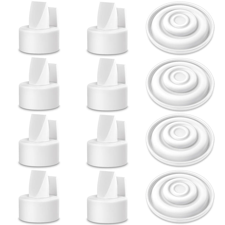 [12-Count] Pump Parts Compatible with Spectra S1, S2 and 9 Plus, Incl 8-Count Duckbill Valves for Spectra and Medela Pump in Style, 4-Count Silicone Membrane for Spectra Backflow Protector