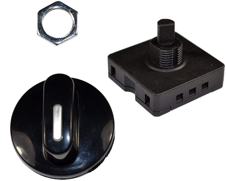 HQRP Rotary Switch 4-Position 3-Speed 120V-250V, 10A Fa