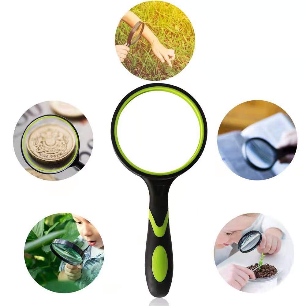 Wapodeai Shatterproof Magnifying Glass 4X Handheld Read