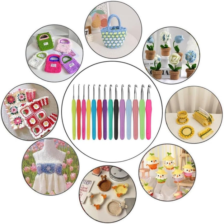 Crochet Hooks Set,10mm 9mm 8mm 7mm 6.5mm Crochet Hook,Large Crochet Hooks,Big Crochet Hooks Size K L M N